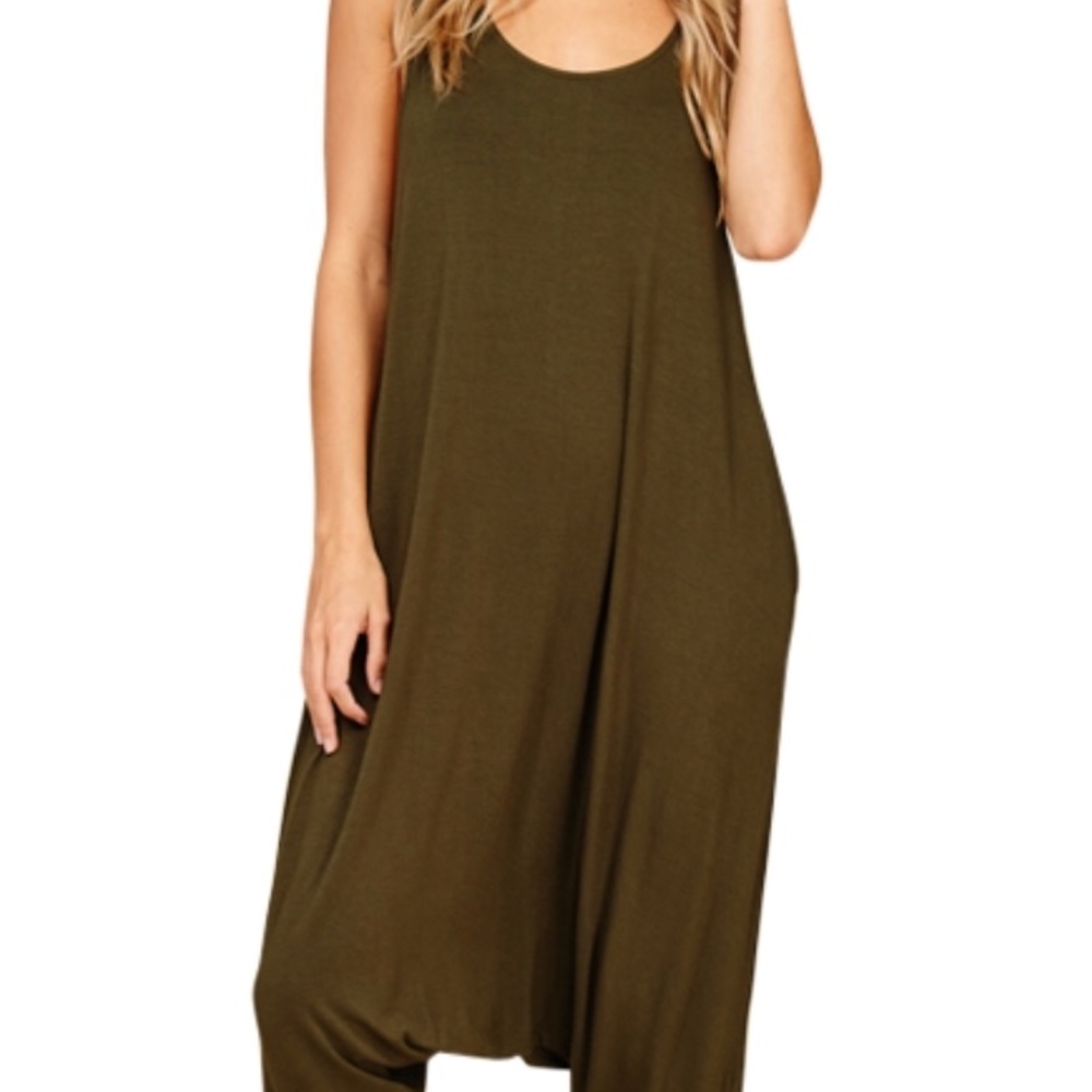 Round Neck Harem Jumpsuit